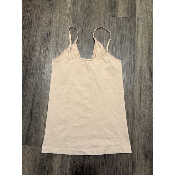 Free People Light Pink Crossfire Criss Cross Lace Up Seamless Cami Tank Size SM - Picture 3 of 5